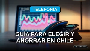 Guía de tarifas de telefonía fija 2026 en Chile con gráficos de comparación de precios.