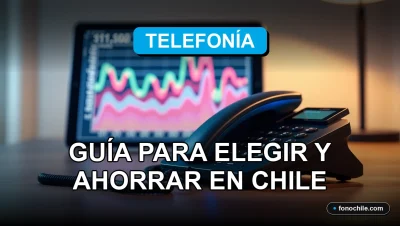 Guía de tarifas de telefonía fija 2026 en Chile con gráficos de comparación de precios.