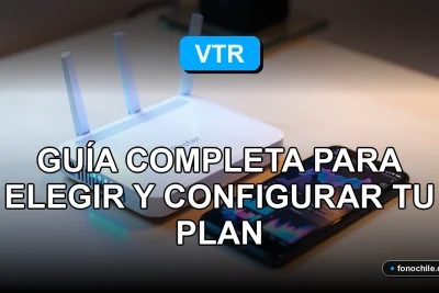 Guía para elegir y configurar un plan de internet VTR en 2026, mostrando un moderno router en un entorno doméstico.
