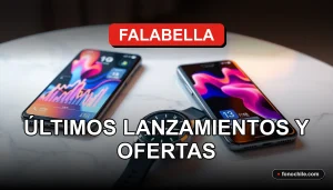 Últimos lanzamientos tecnológicos 2026 en Falabella: smartphones y gadgets modernos sobre una mesa.