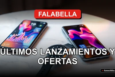 Últimos lanzamientos tecnológicos 2026 en Falabella: smartphones y gadgets modernos sobre una mesa.