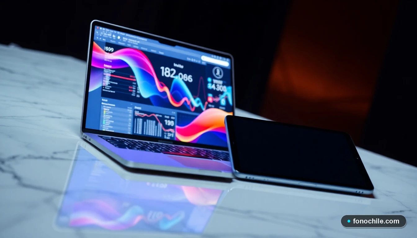 Vista detallada de una laptop y una tablet de última generación, parte de los lanzamientos tecnológicos 2026.