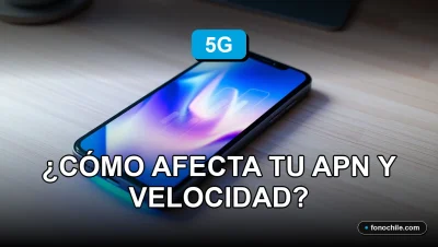 Un primer plano de un teléfono inteligente moderno sobre una mesa de madera, mostrando gráficos de datos abstractos y coloridos en su pantalla, simbolizando la alta velocidad de la red 5G.