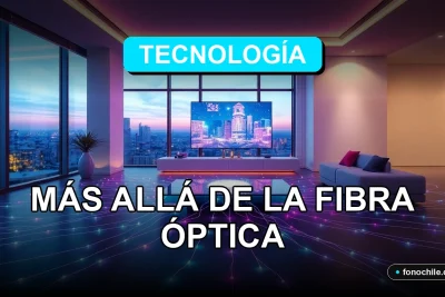 Un vistazo al futuro de la conectividad de internet más allá de la fibra óptica en un entorno doméstico futurista.