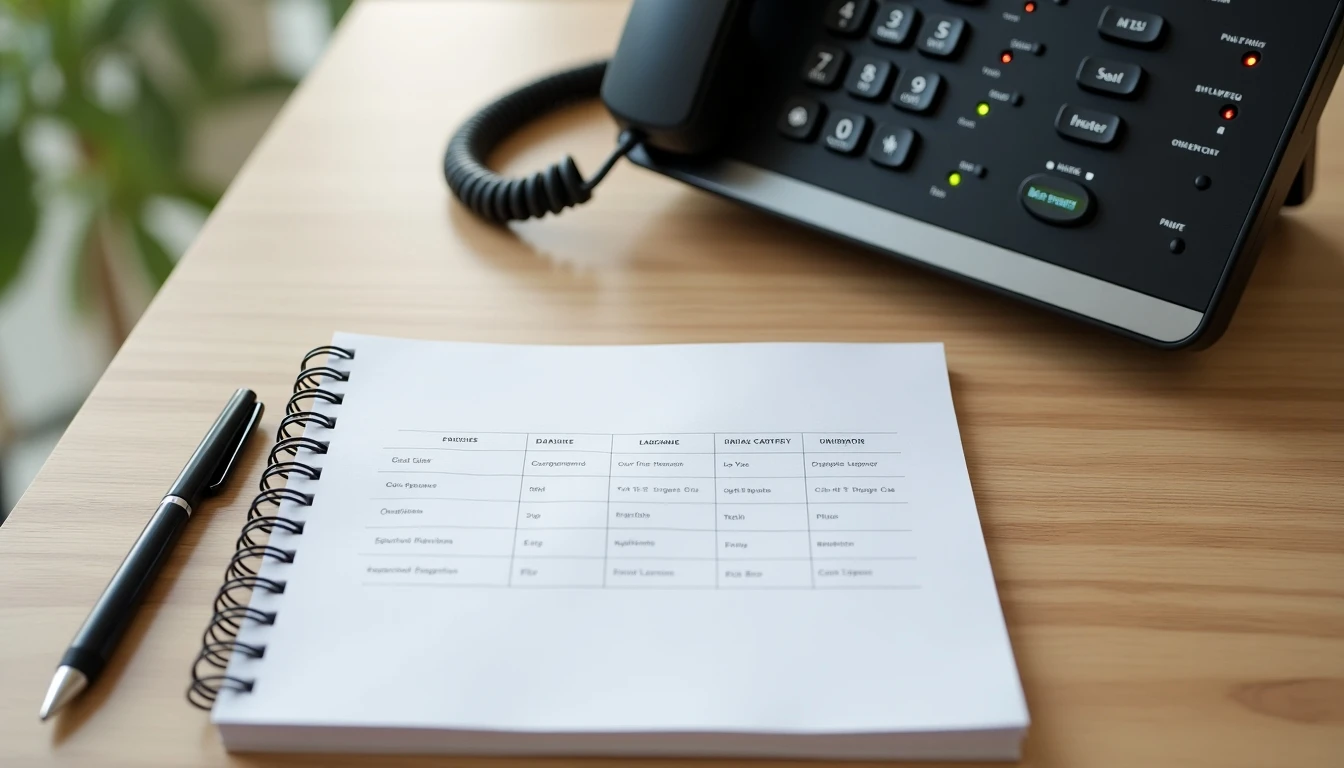 Teléfono fijo inalámbrico y router moderno en escritorio, representando los packs combinados de Claro para ahorrar.