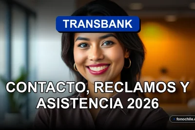 Asistencia y soporte de Transbank disponible por teléfono, representado por una profesional de servicio al cliente.