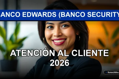 Banco Edwards customer service representative smiling confidently in a modern office setting.