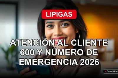 Una mujer hispana sonriente, representando el servicio al cliente de Lipigas, con un teléfono inteligente mostrando gráficos abstractos en una mesa.