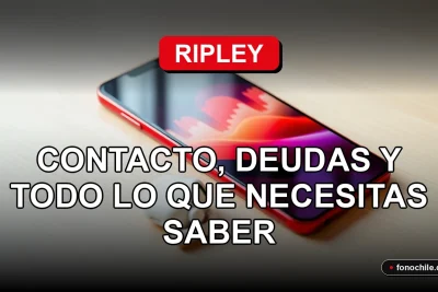 Un teléfono inteligente moderno de color rojo Ripley, mostrando gráficos abstractos, descansando sobre una mesa de madera clara junto a auriculares inalámbricos.