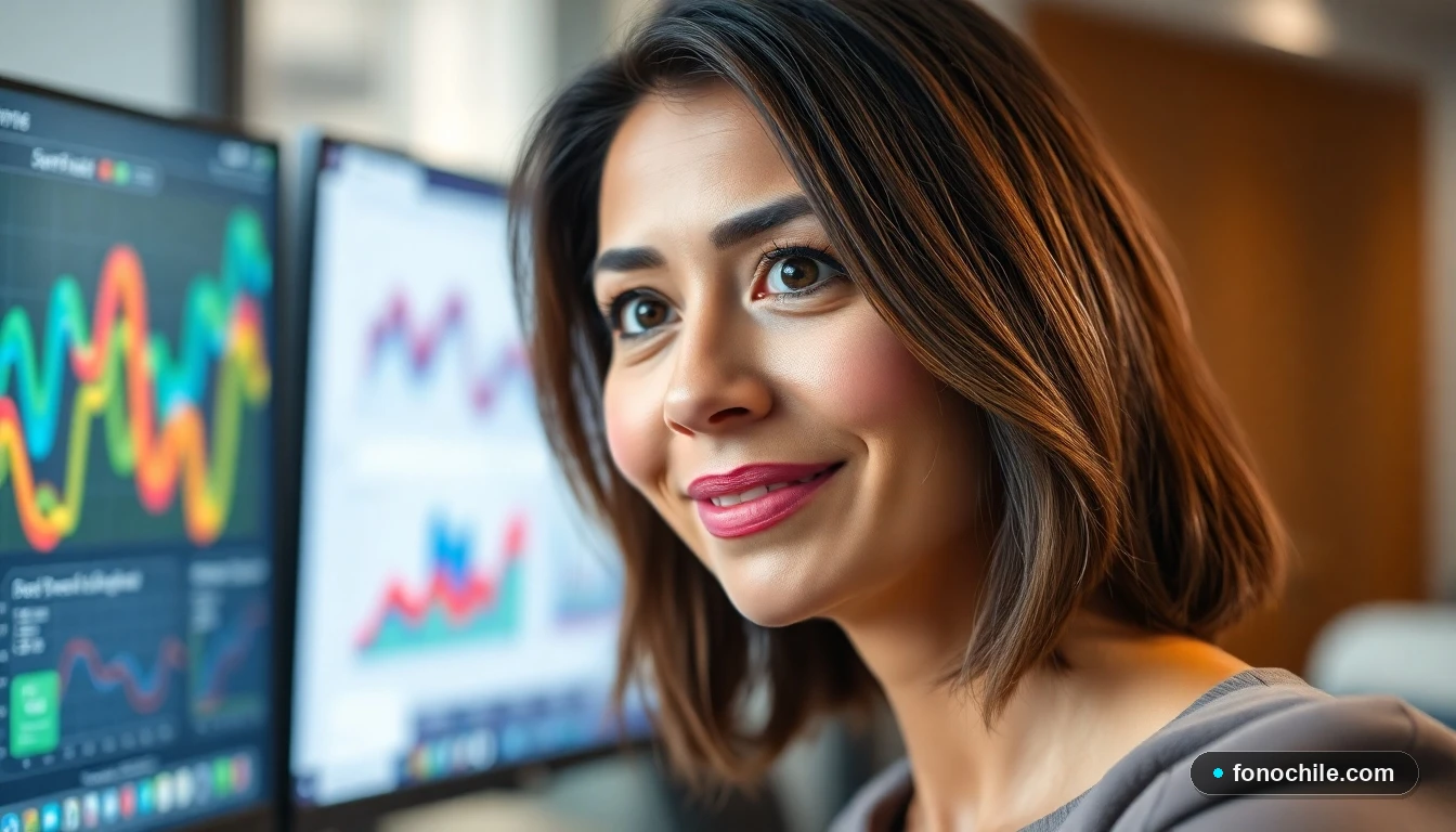 Representante de atención al cliente de LATAM Chile escuchando atentamente en su oficina moderna