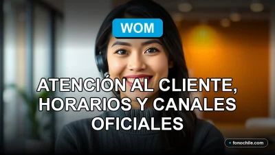Mujer latina sonriente representando el servicio de atención al cliente de WOM en 2026.