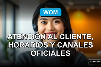 Mujer latina sonriente representando el servicio de atención al cliente de WOM en 2026.
