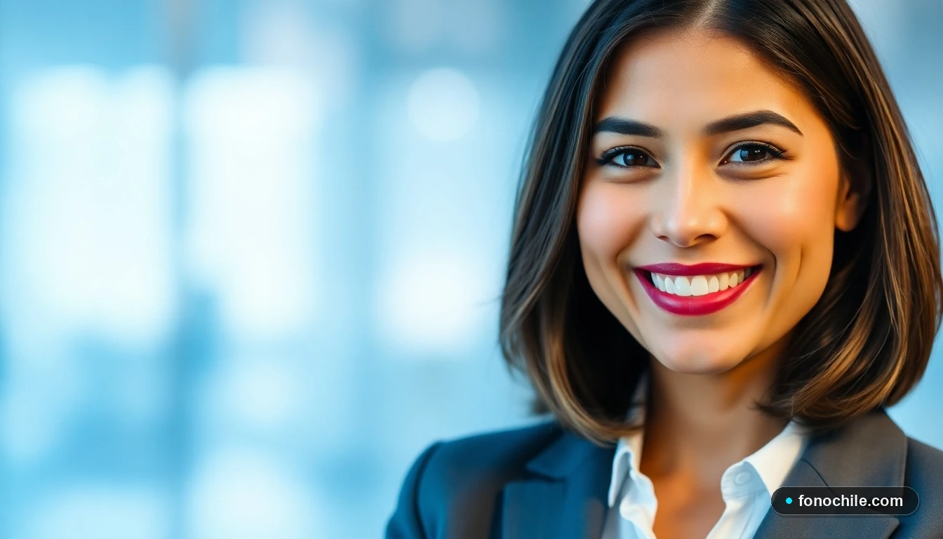 Ejecutiva del Banco de Chile lista para atender tus consultas