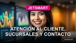Una mujer latina sonriente, representando al equipo de atención al cliente de JetSmart, en un entorno de oficina moderna y acogedora.