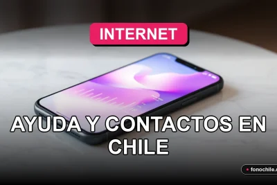 Teléfono móvil moderno sobre una mesa con gráficos abstractos en su pantalla, representando el acceso a líneas de ayuda.
