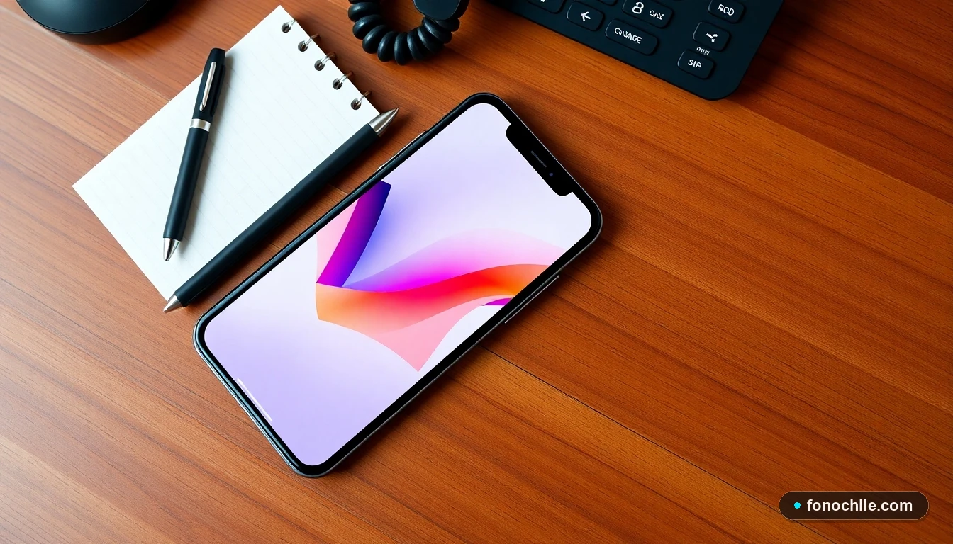 Dispositivos de comunicación sobre una mesa de trabajo, representando la accesibilidad del MINREL Chile