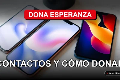 Teléfonos móviles modernos listos para donar a la campaña Dona Esperanza 2026 sobre una mesa.