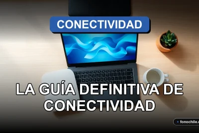 Guía de conectividad para teletrabajo estable en Chile 2026 mostrando un escritorio moderno con tecnología de internet de alta velocidad.