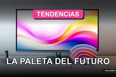 Estudio de tendencias de colores 2026 mostrando paletas digitales en pantallas de diseño