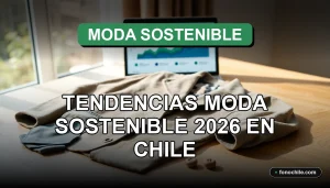 Tendencias de moda sostenible y circular para el año 2026 en Chile, mostrando materiales innovadores y diseño consciente.