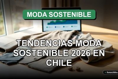 Tendencias de moda sostenible y circular para el año 2026 en Chile, mostrando materiales innovadores y diseño consciente.