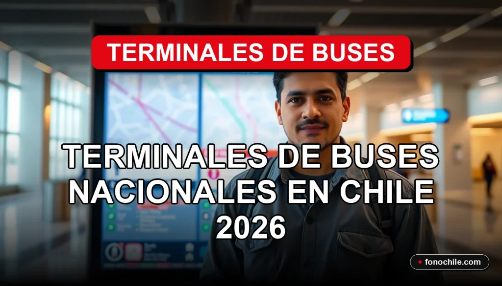 Un hombre hispano revisa la información de rutas de buses nacionales en una pantalla digital en una terminal moderna.