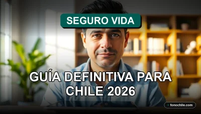 Una guía visual sobre los términos y condiciones de un seguro de vida en Chile, representando claridad y protección financiera.