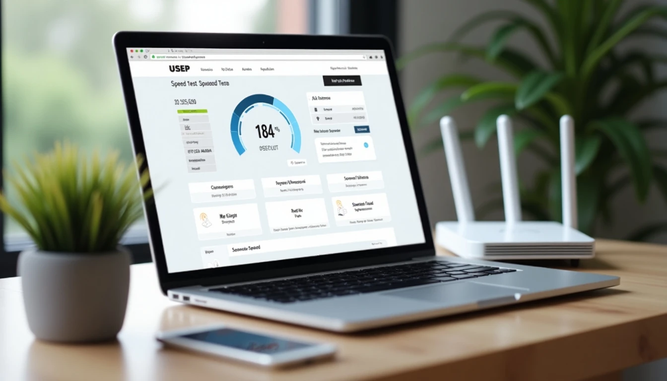Test de velocidad de internet GTD en laptop - medición precisa 2026