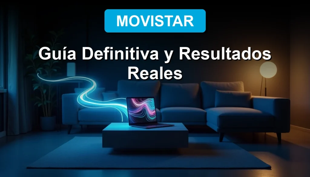 Resultados reales del test de velocidad de internet Movistar 2026 en un entorno doméstico moderno.