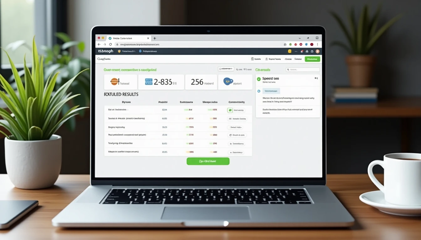 Resultados de test de velocidad de Internet Movistar en una laptop