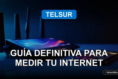 Un moderno router Wi-Fi 6 y un teléfono inteligente de alta gama, ambos con luces LED azules y moradas, reposan sobre una mesa de cristal con gráficos de velocidad de internet abstractos y coloridos reflejados en la superficie.