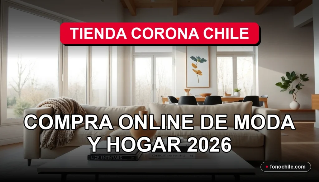 Modern living room with abstract art and stylish home decor items from Tienda Corona Chile's 2026 collection.