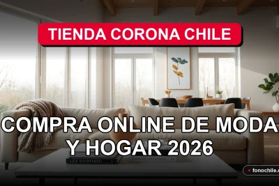 Modern living room with abstract art and stylish home decor items from Tienda Corona Chile's 2026 collection.