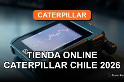 Página principal de la tienda online oficial de Caterpillar Chile, mostrando productos de maquinaria pesada y repuestos.