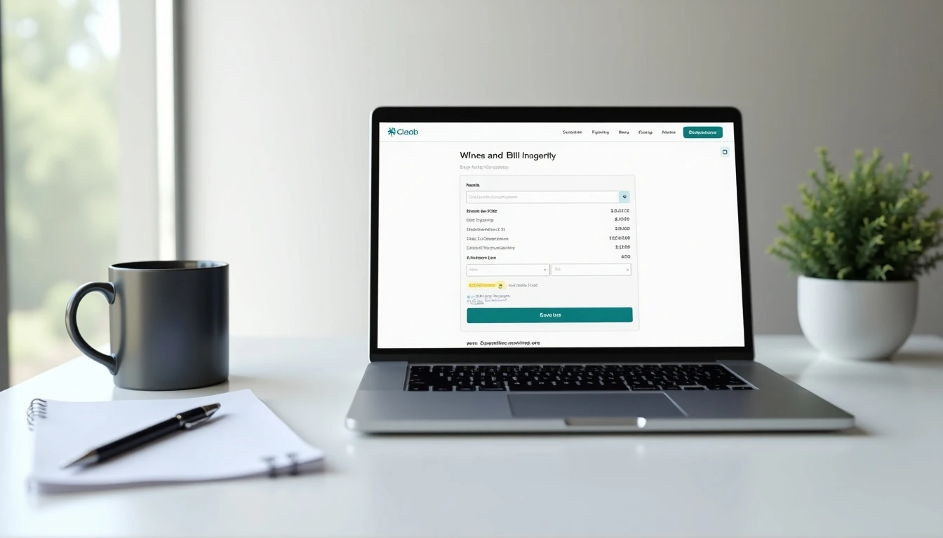 Persona consultando su deuda y facturación de Claro desde su computador en casa.