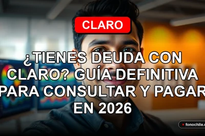 Consulta y pago de deuda Claro 2026, pantalla con gráficos abstractos.