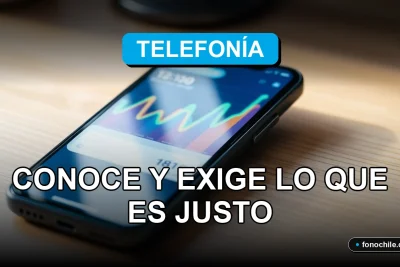 Un teléfono inteligente moderno sobre una mesa de madera clara, mostrando gráficos abstractos de colores en su pantalla, representando los derechos del consumidor en telecomunicaciones.