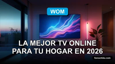 Modern living room with abstract data visualization on a large TV screen, representing high-speed fiber optic internet service.