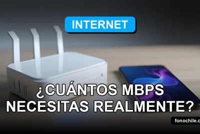 Un router Wi-Fi 6 moderno y un teléfono inteligente descansan sobre una mesa de madera clara, con gráficos abstractos de colores en sus pantallas, simbolizando la velocidad de internet del futuro.