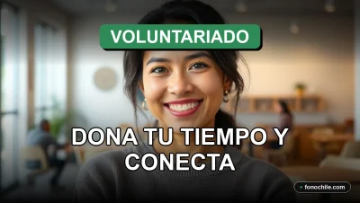 Una mujer latina sonriente mira a la cámara, representando el espíritu de conexión y servicio del voluntariado en Chile.