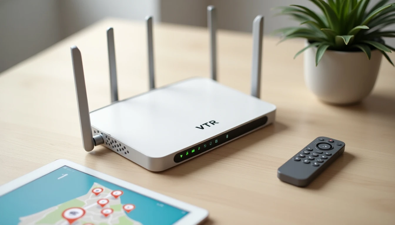 Dispositivos y mapa de VTR para servicios en Concepción