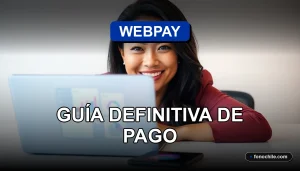 Guía de pago digital Webpay Chile 2026 mostrando un proceso seguro y moderno.