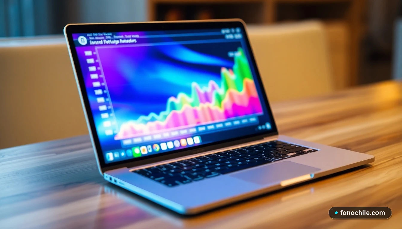 Gráfico abstracto de crecimiento de transacciones digitales en Chile mostrando tendencias al alza.