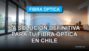 WiFi Mesh moderno en una casa inteligente en Chile, mostrando cobertura total y conexión de fibra óptica.