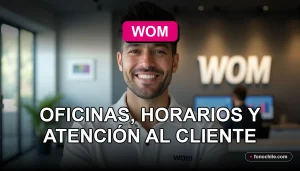 Oficinas modernas de WOM en Puerto Varas con atención al cliente