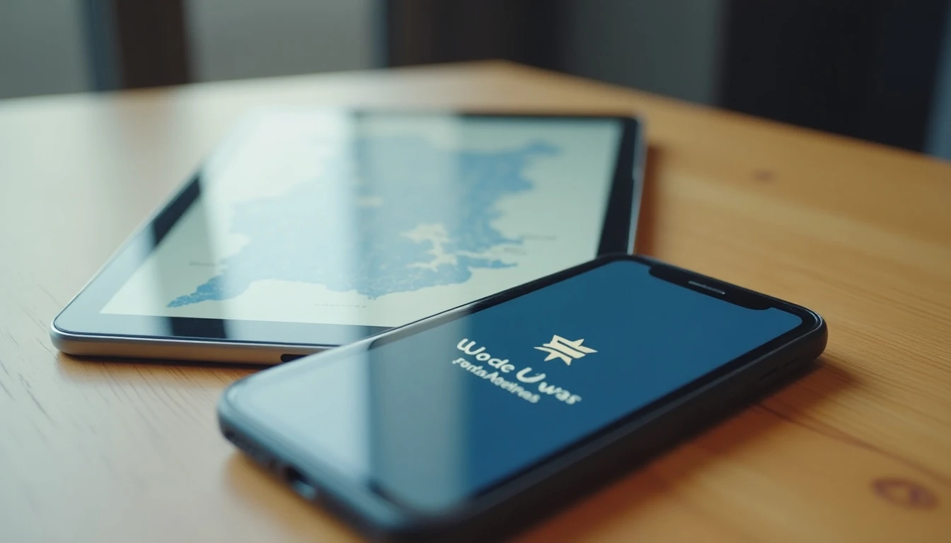 Dispositivos móviles mostrando información de cobertura WOM en Punta Arenas