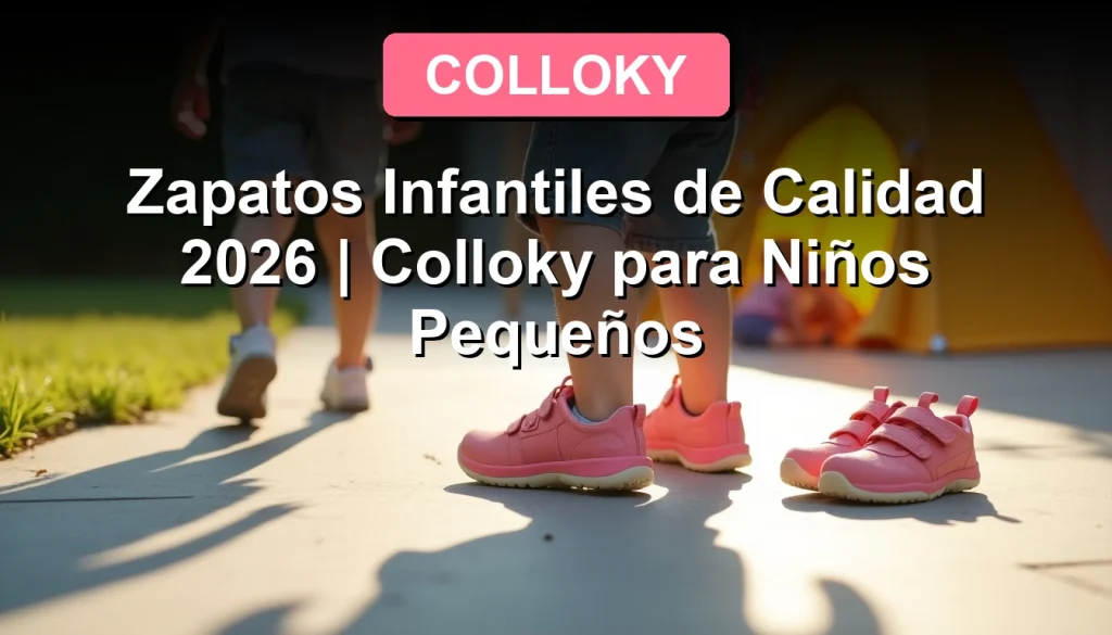 Niño pequeño con zapatos Colloky de color rosa vibrante, caminando en un parque soleado.