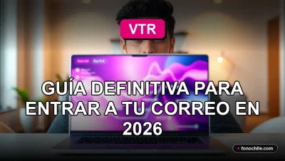 Cliente de VTR accede a su correo webmail desde su computador portátil en un entorno moderno.
