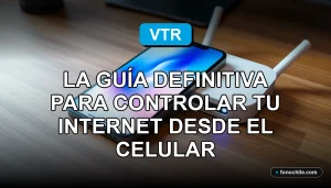 Aplicación VTR WiFi Pro para controlar tu internet desde el celular. Pantallas con gráficos abstractos de colores.