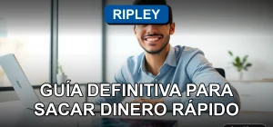 Hombre hispano sonriendo con confianza en oficina moderna, concepto de servicio financiero rápido y seguro.